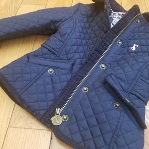 JOULES FRENCH NAVY QUILTED TODDLER JACKET